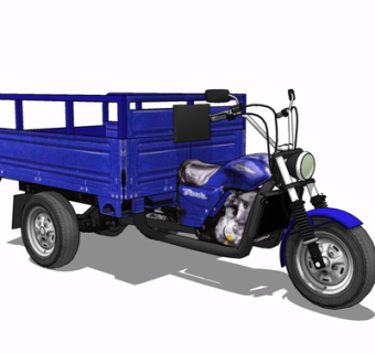 现代三轮车su模型