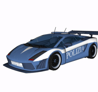 现代跑车su模型