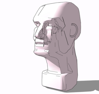 现代人物雕塑su模型