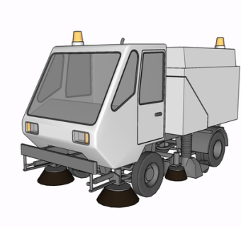 现代清洁车su模型