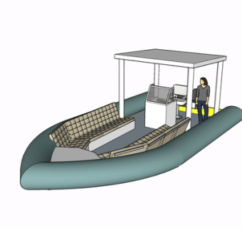 现代游艇su模型