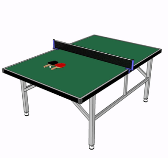 现代兵乓球桌su模型