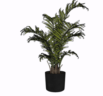 现代绿植盆栽su模型
