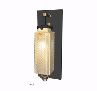 现代金属壁灯su模型