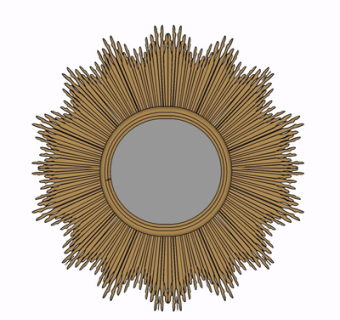 现代金属挂件su模型