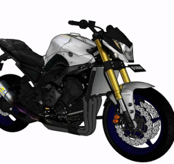 现代摩托车su模型
