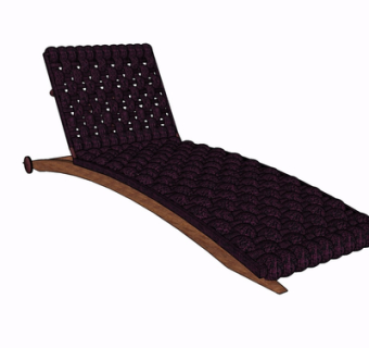 现代布艺躺椅su模型