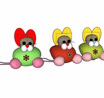 现代老鼠摆件su模型