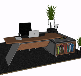 现代书桌椅su模型