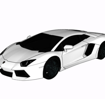 现代跑车su模型