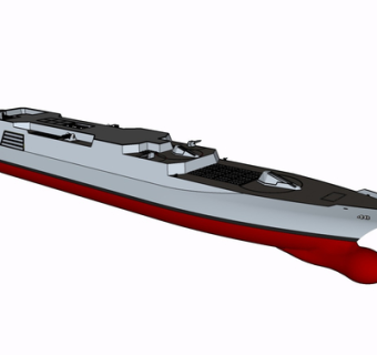 现代游轮su模型