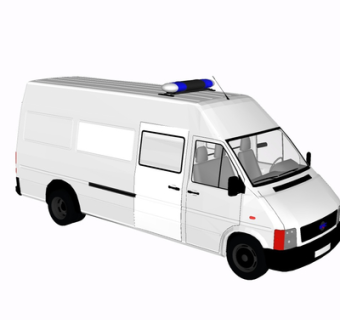 现代救护车su模型