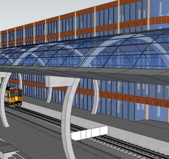 现代火车su模型