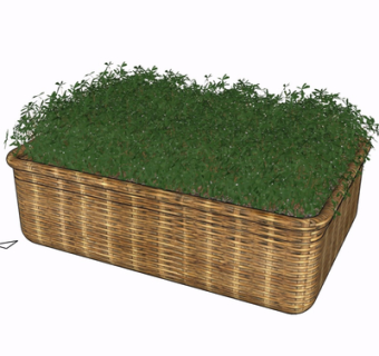 现代花篮su模型