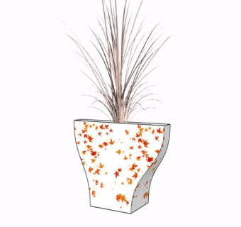 现代花瓶花卉su模型