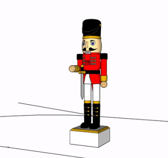 现代木偶人摆件su模型