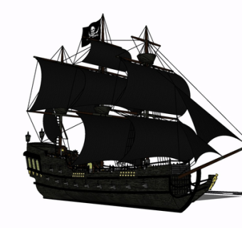 现代帆船su模型