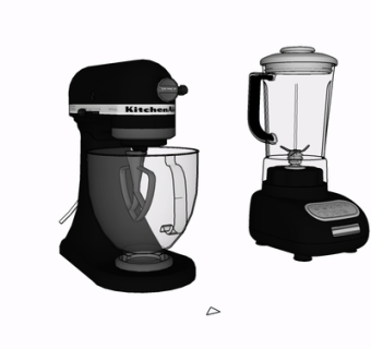 现代榨汁机su模型