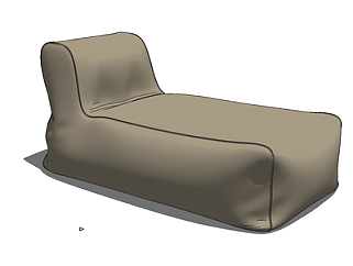 现代布艺休闲沙发su模型