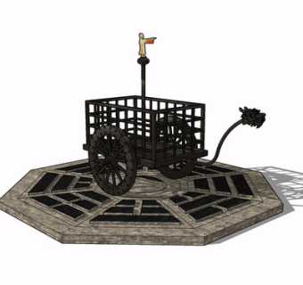 中式指南车su模型