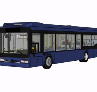 现代公交车su模型