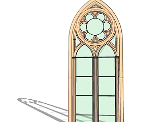 欧式玻璃门su模型