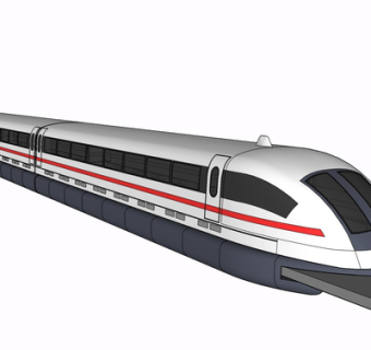 现代火车su模型