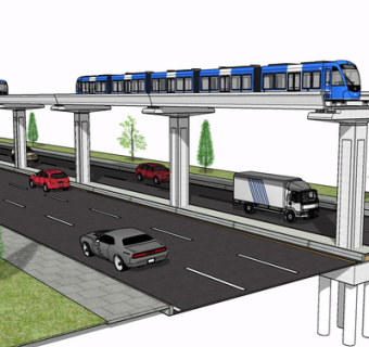 现代汽车火车su模型