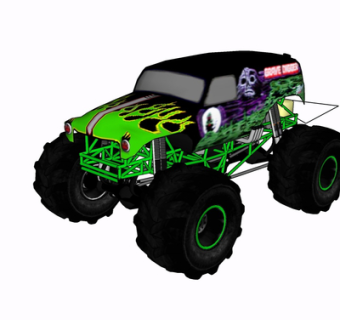 现代玩具车su模型