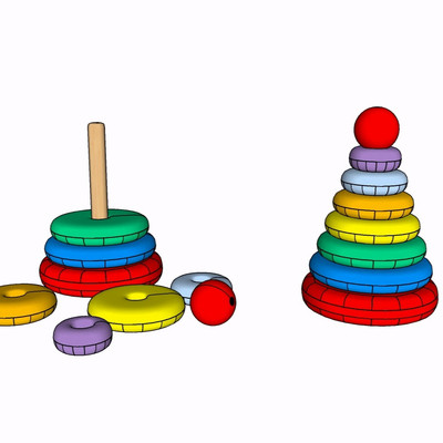 现代儿童玩具su模型