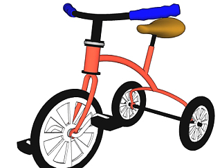 现代儿童<em>自行车</em>su模型