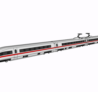 现代火车su模型