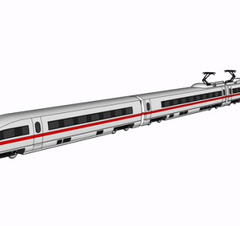 现代火车su模型