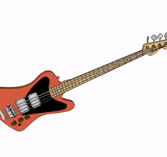 现代电子吉他su模型