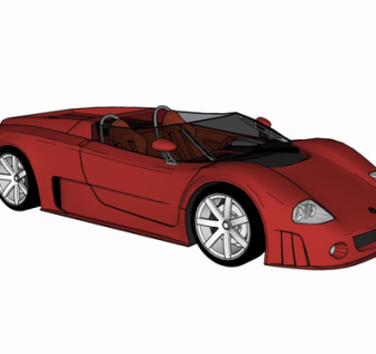 现代跑车su模型