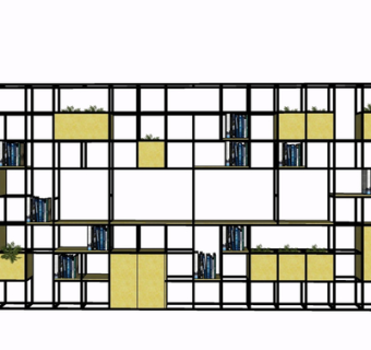 现代装饰架su模型