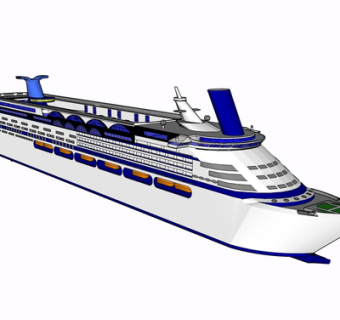 现代游轮su模型