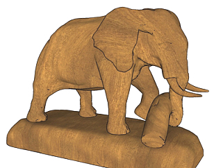 现代大象雕塑su模型