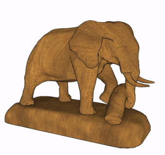 现代大象雕塑su模型