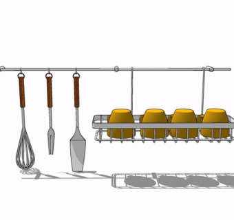 现代厨具su模型