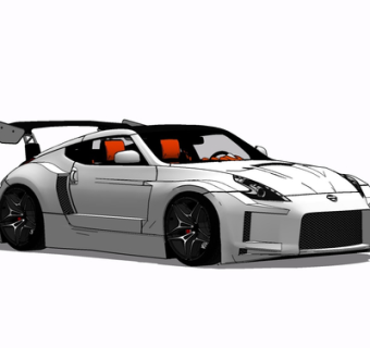 现代跑车su模型