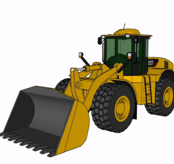 现代推土机su模型