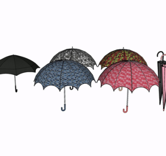 现代雨伞su模型