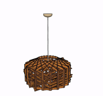 现代吊灯su模型