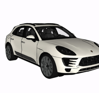 现代保时捷跑车su模型