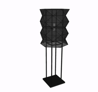 现代金属落地灯su模型