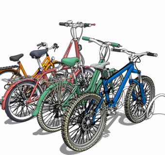 现代自行车su模型