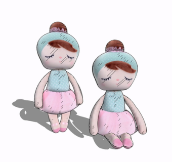 现代布艺玩偶su模型