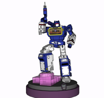 现代变形金刚摆件su模型