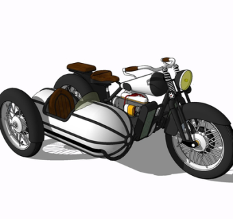 现代摩托车su模型